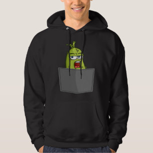 Pickle Fake Pocket Vegan Food Cucumber Hoodie