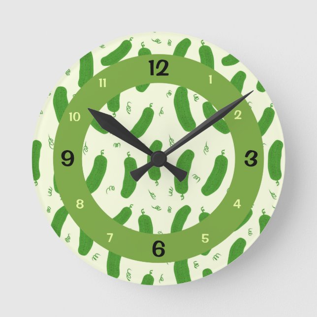 Pickle & Fresh Collection Round Clock (Front)