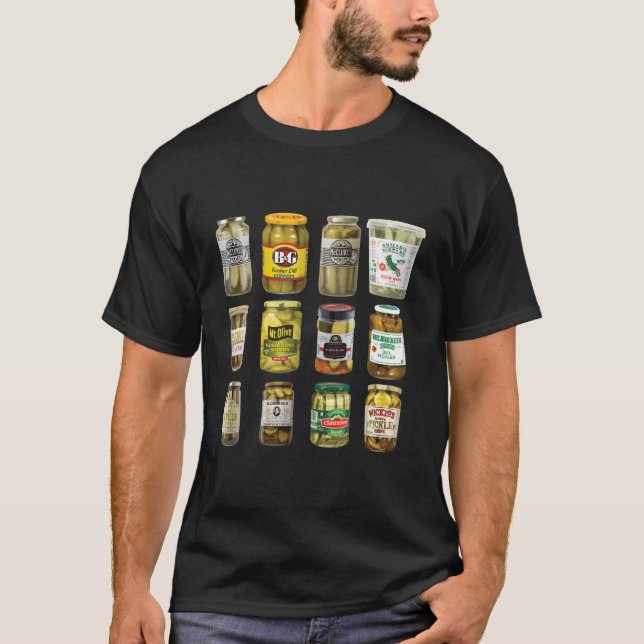 Pickle Funny Social Viral Best Canned Pickles Jar T-Shirt (Front)