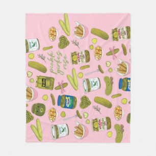 Pickle Girlies Rise Cute Pickle Lover Girly Food P Fleece Blanket