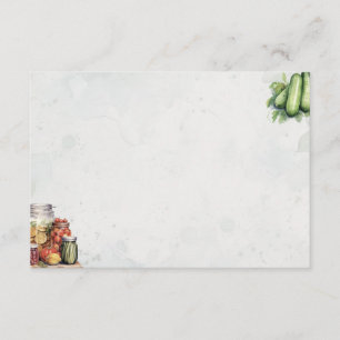 Pickle Jar Basic Blank Recipe Card