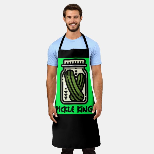 PICKLE KING DAD MENS FUNNY KITCHEN APRONS (Worn)