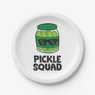 Pickle Lover Team Pickles Funny Pickle Squad Paper Plate
