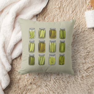 Pickle Lover Vintage Canned Pickles Jar Christmas Cushion