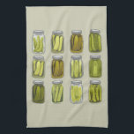 Pickle Lover Vintage Canned Pickles Jar Christmas  Tea Towel<br><div class="desc">Pickle Lover Vintage Canned Pickles Jar Christmas Gift</div>