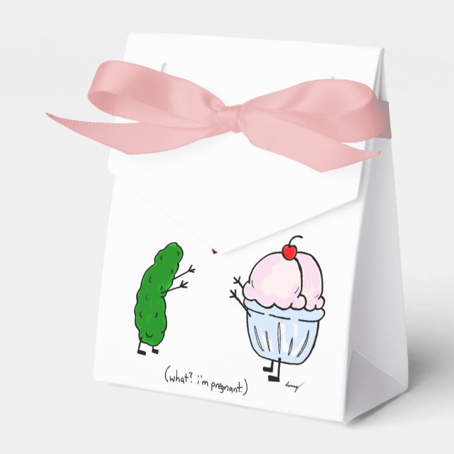 Pickle Loves Ice Cream Baby Shower Favour Box (Front Side)