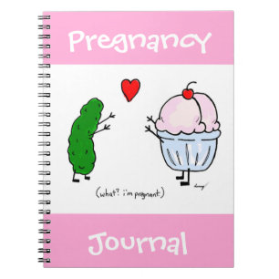 Pickle Loves Ice Cream Pregnancy Journal Notebook