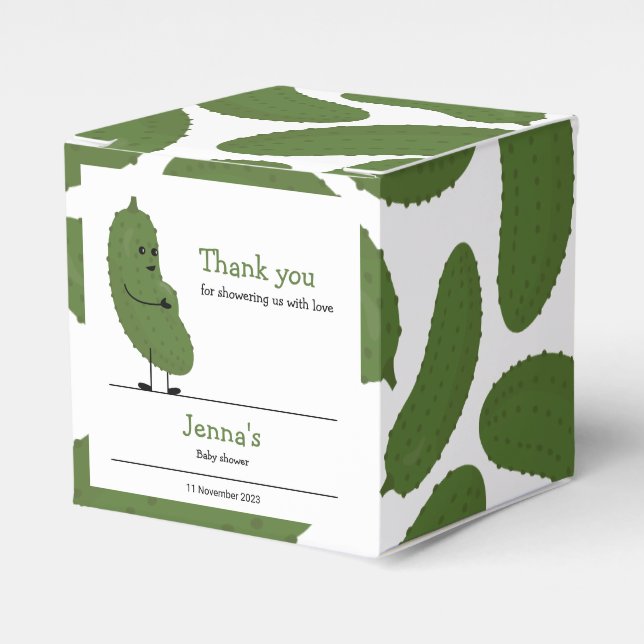 Pickle me Happy baby shower Favour Box (Front Side)