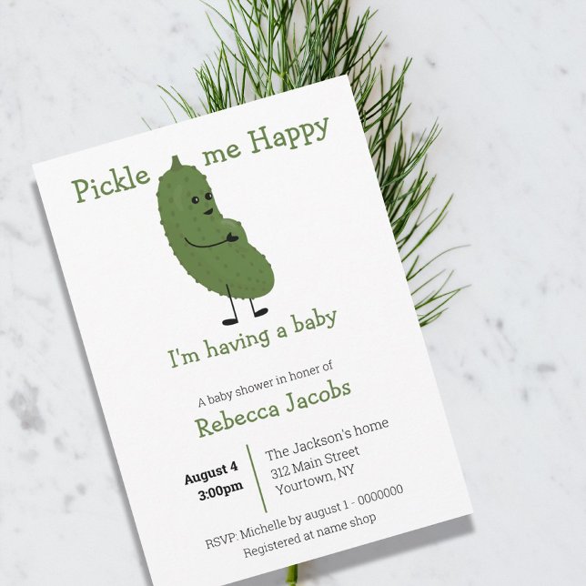 Pickle me happy Baby Shower Invitation (Creator Uploaded)