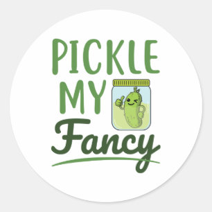 Pickle My Fancy Pickles Lover Cute Green Dill Jar Classic Round Sticker