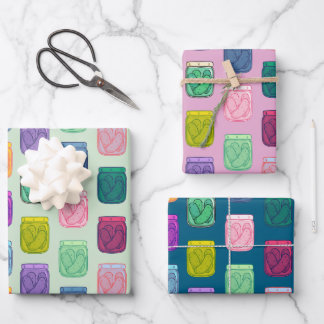 Pickle Party Fun Playful Bold Colourful Rainbow Wrapping Paper Sheet
