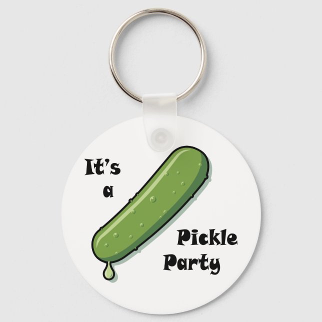 Pickle Party Key Ring (Front)