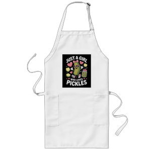 Pickle Passion Just A Girl Who Loves Pickles Long Apron