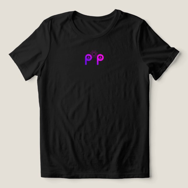 Pickle Peace multi purple ying yang Tri-Blend Shirt (Design Front)