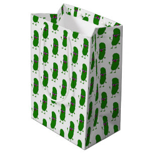 Pickle Person With Glasses Medium Gift Bag