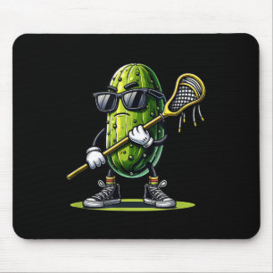 Pickle Playing Lacrosse Funny Sports Trendy For Bo Mouse Pad