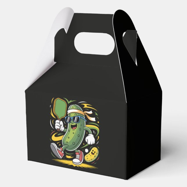Pickle Playing Pickleball Favour Box (Front)
