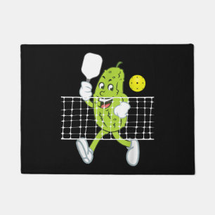 Pickle Playing Pickleball - Funny Pickleball Paddl Doormat