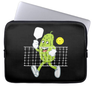 Pickle Playing Pickleball - Funny Pickleball Paddl Laptop Sleeve