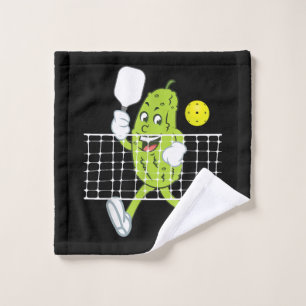 Pickle Playing Pickleball - Funny Pickleball Paddl Wash Cloth