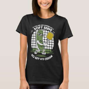 Pickle Playing Pickleball Funny Sports Team Pickle T-Shirt