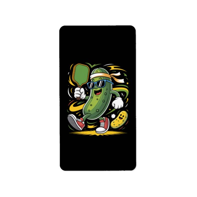Pickle Playing Pickleball Label (Front)