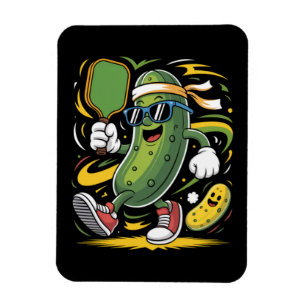 Pickle Playing Pickleball Magnet