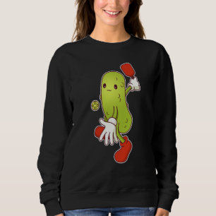 Pickle Playing Pickleball Sweatshirt