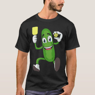 Pickle Playing Pickleball Vegan Player Athlete T-Shirt