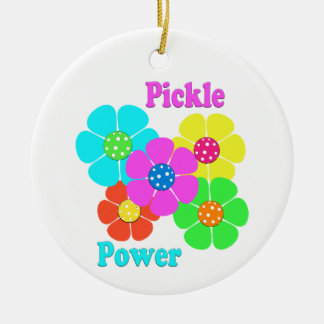 Pickle Power Pickleball Ceramic Tree Decoration