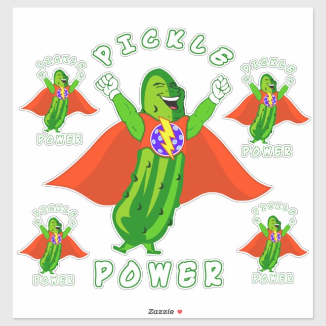 Pickle Power Pickleball Super Hero (Sheet)