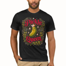 Pickle Queen Cute Crown Graphic Tee | Whimsical Fo