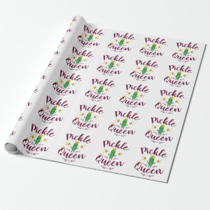 Pickle Queen Pickles Lover Women Girls Wrapping Paper