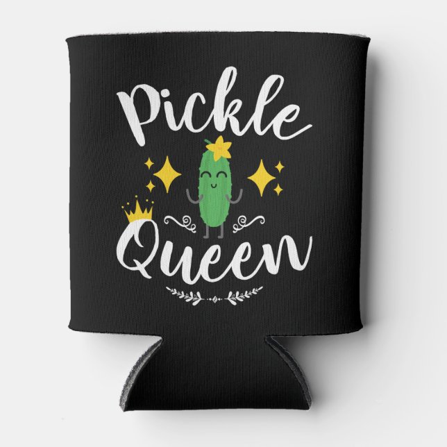 Pickle Queen Women Pickles Lover Can Cooler (Front)