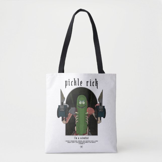 Pickle Rick - I'm A Scientist Quote Graphic Tote Bag (Front)