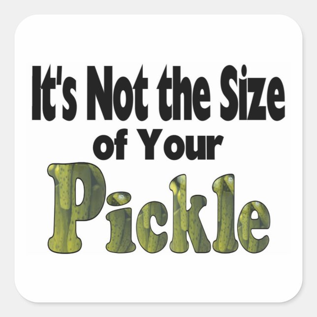 Pickle Size Square Sticker (Front)