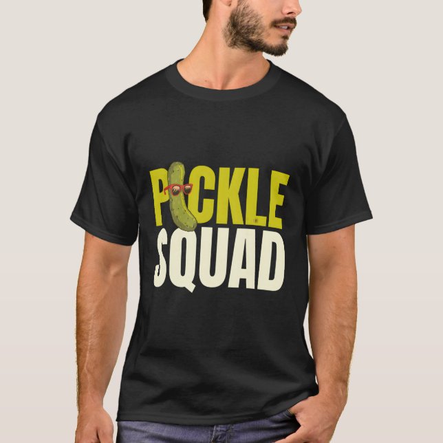 Pickle Squad Cucumber Vegan Pickle Squad T-Shirt (Front)