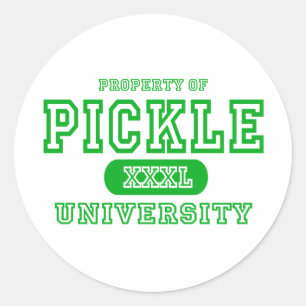 Pickle University Classic Round Sticker