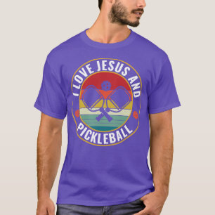 PicklebalI I Love Jesus and Pickleball Funny Quote T-Shirt