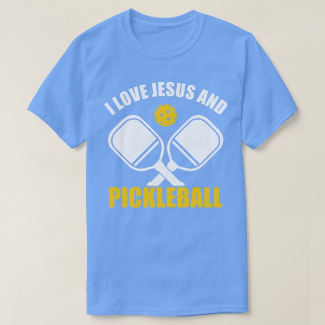 PicklebalI Love Jesus And Pickleball Quote Christi T-Shirt (Design Front)