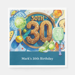Pickleball 30th Birthday Party Napkin