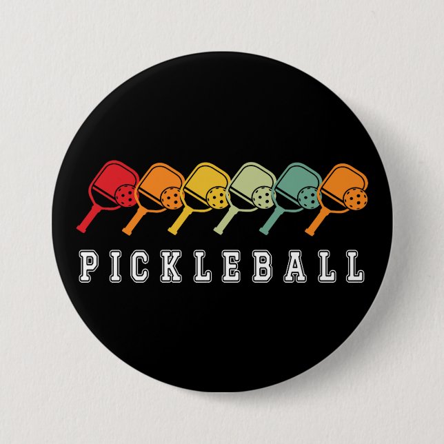 Pickleball 7.5 Cm Round Badge (Front)