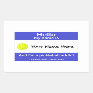 Pickleball Addicts Anonymous Name Tag