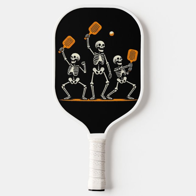Pickleball Afterlife – Skeletons Serve Sass Paddle (Back)
