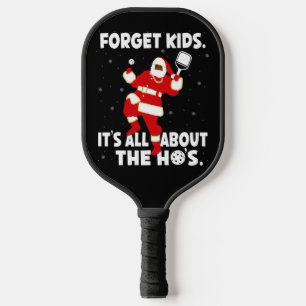 Pickleball All About The Dinks Funny Santa Black Paddle