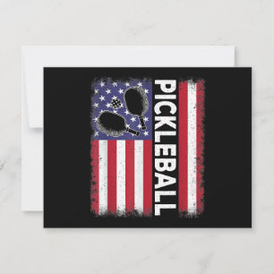 Pickleball American Flag Funny Pickleball Lover Vi Holiday Card