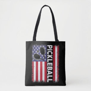 Pickleball American Flag Funny Pickleball Lover Vi Tote Bag