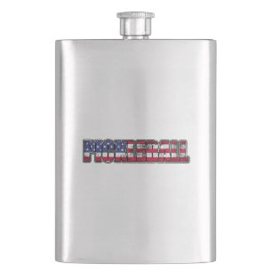 Pickleball American Flag Hip Flask