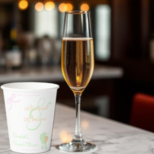 Pickleball and Prosecco Bridal Shower Paper Cups