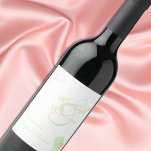 Pickleball and Prosecco Bridal Shower Wine Label